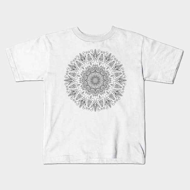 Mandala 010 Kids T-Shirt by CandieFX 